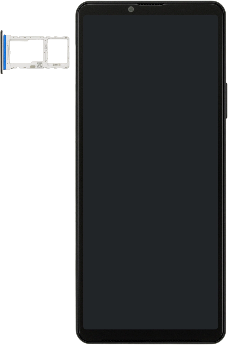 Turn your SIM so the angled corner of the SIM matches the angled corner of the SIM holder and place your SIM in the SIM holder.