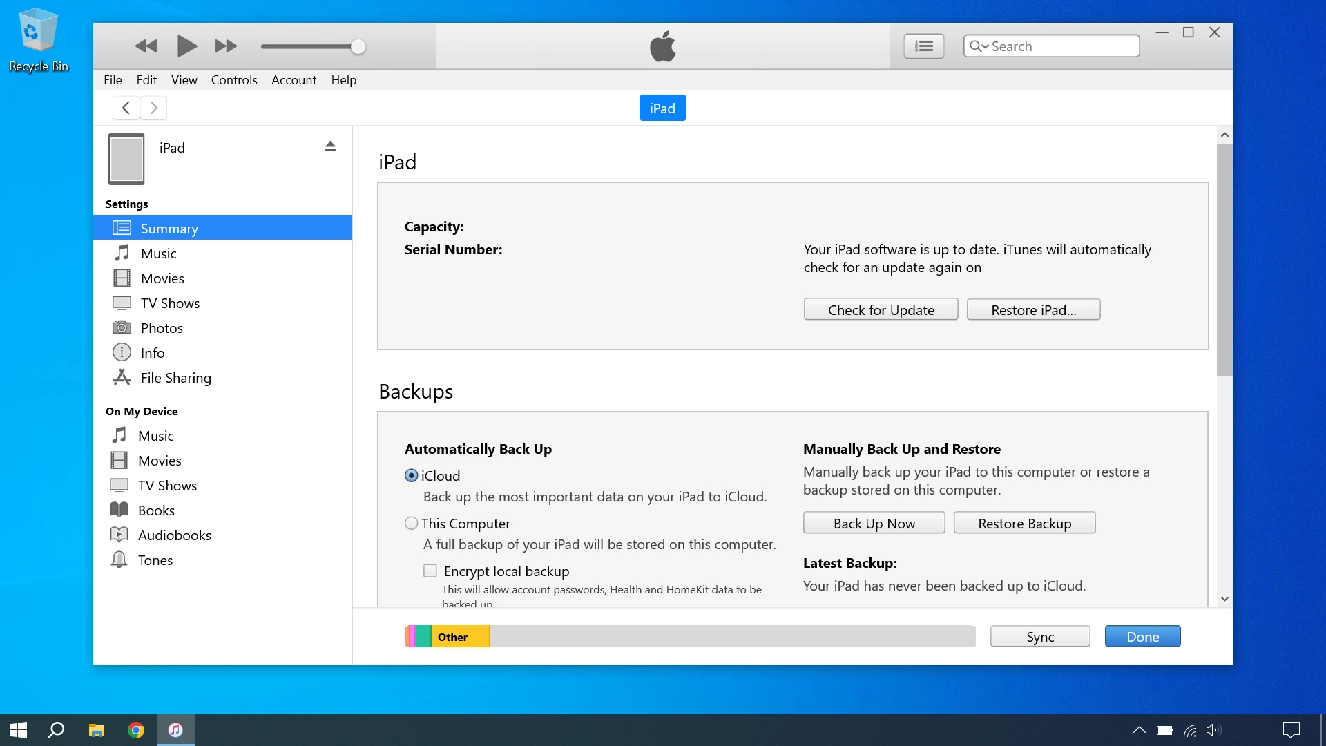 Click the required category, and follow the instructions on the screen to select the required settings.