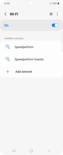 Press the menu icon.