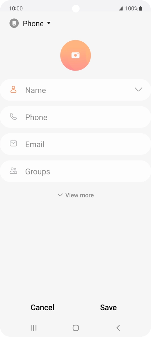 Press Name and key in the required name.