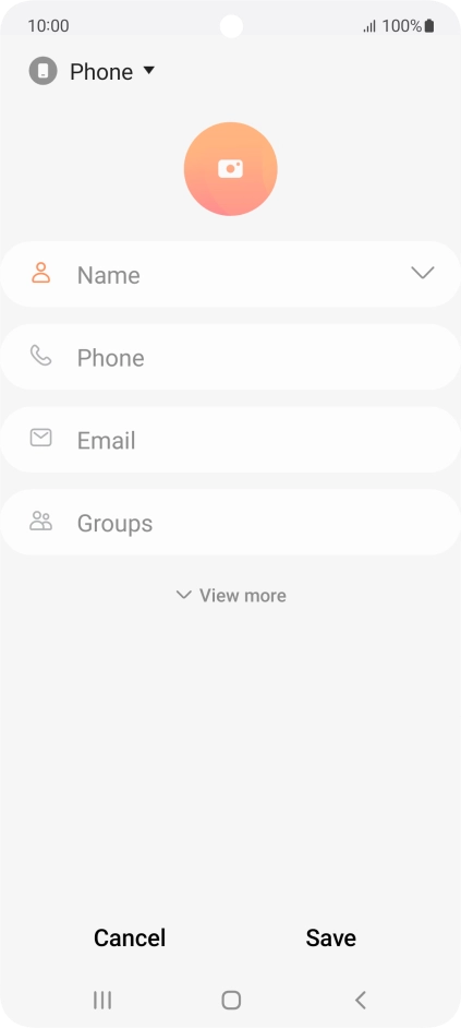 Press Name and key in the required name.