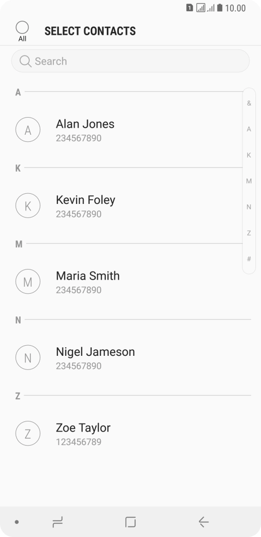 Press the field above 