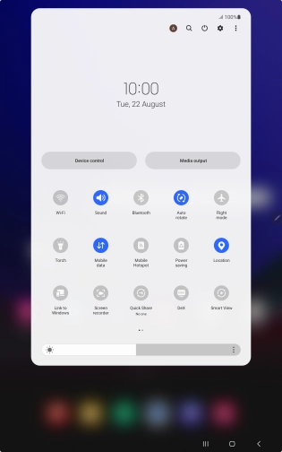 Press the settings icon.