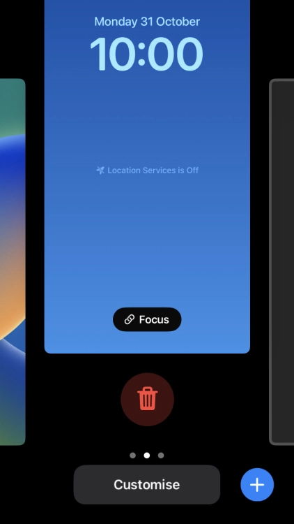Press the delete icon.