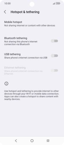 Press Mobile hotspot.