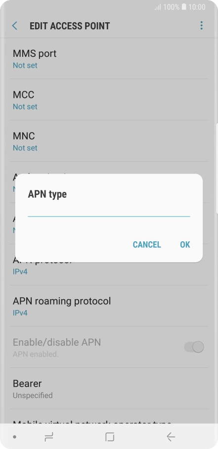 Key in mms and press OK.