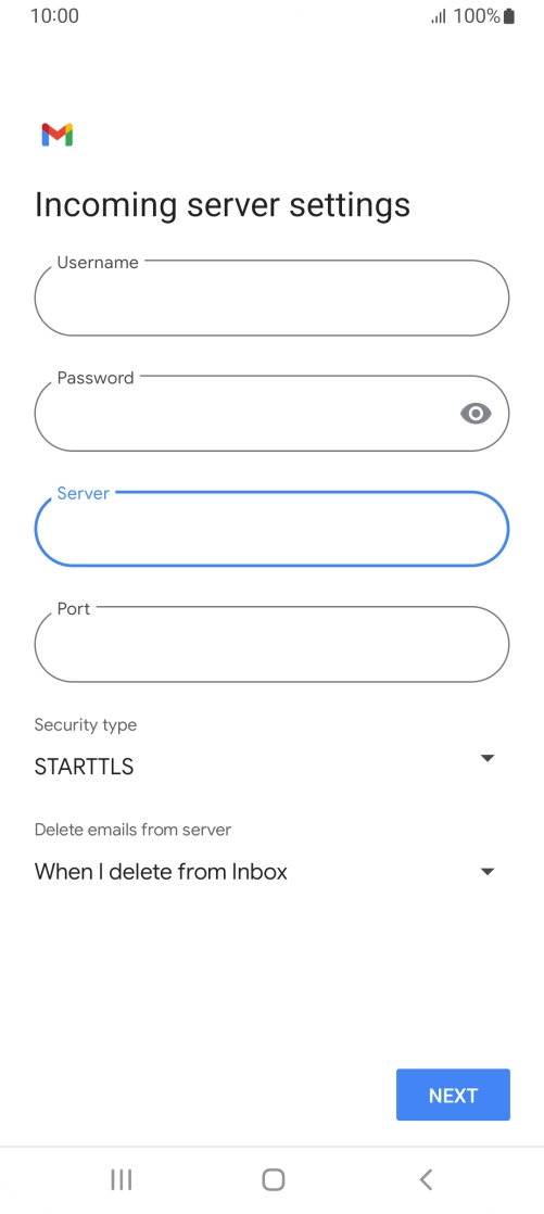 Press the field below 