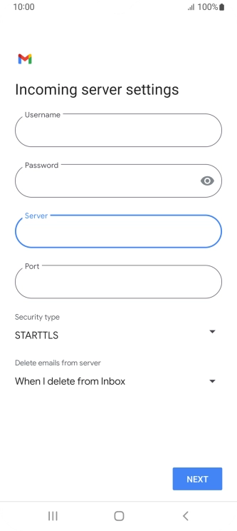 Press the field below 
