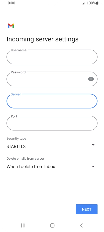 Press the field below 
