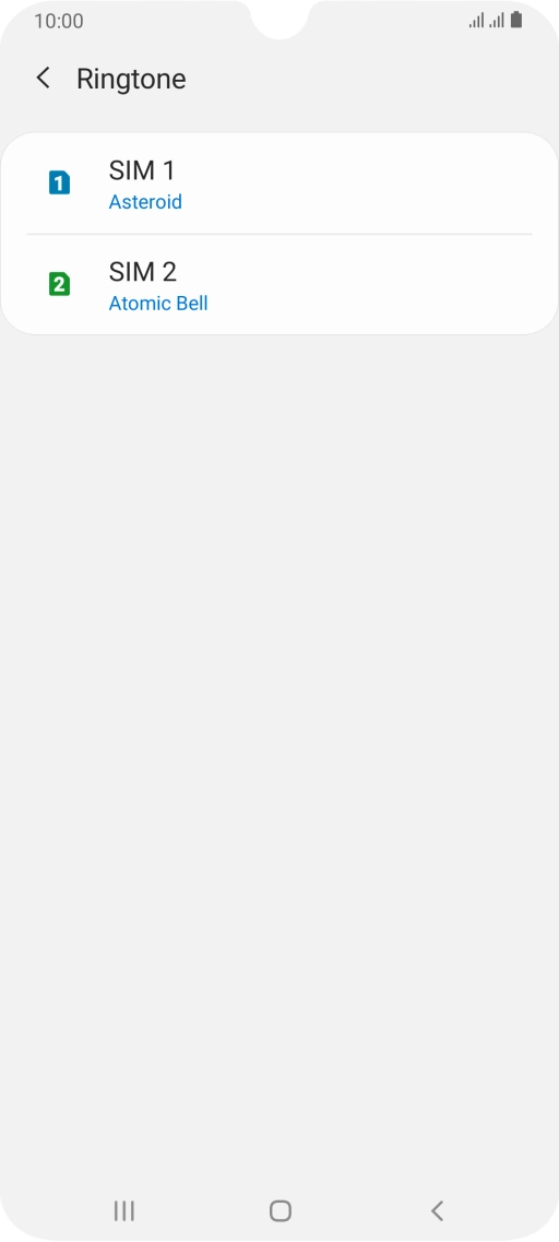 Press the required SIM.