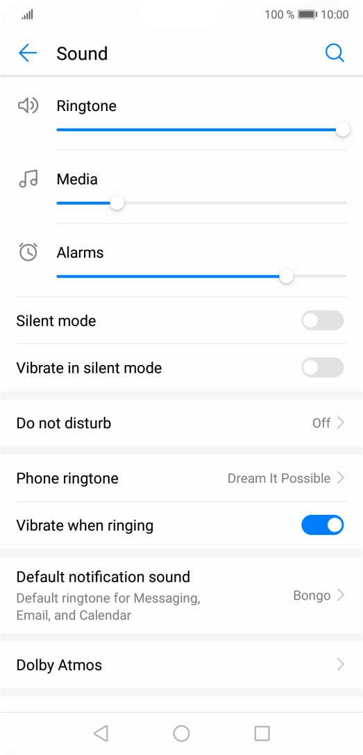 Press the Home key to return to the home screen.