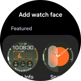 Slide your finger up or down to see the available watch faces.