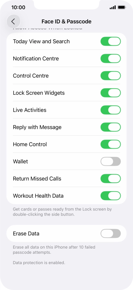 Press the indicator next to 