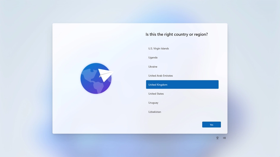 Click the required country or area.