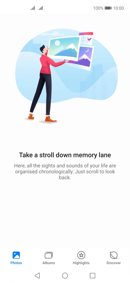 Press Albums and go to the required folder.