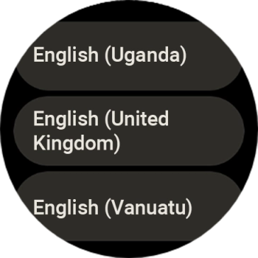 Press the required language.