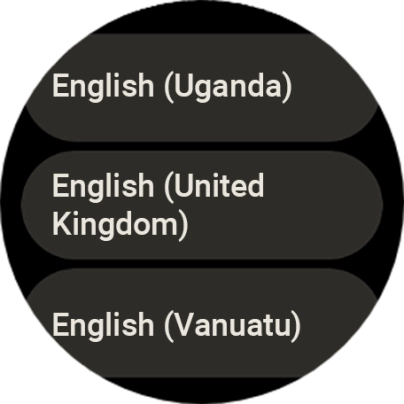 Press the required language.