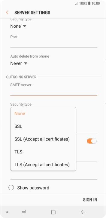 Press None to turn off the function.