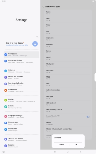 Key in eesecure and press OK.