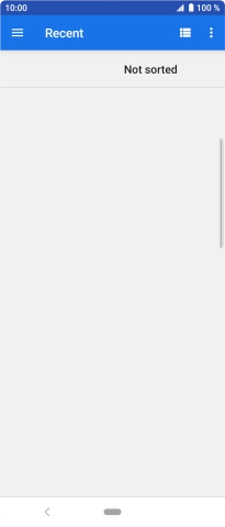 Slide your finger right on the screen and go to the required folder.