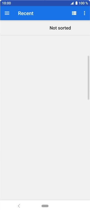 Slide your finger right on the screen and go to the required folder.