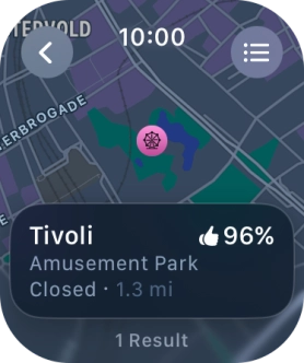 Press the required destination.