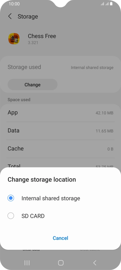 Press the name of the memory card.