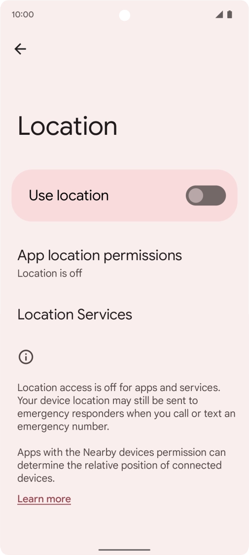 Press the indicator next to 