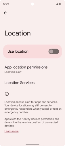 Press the indicator next to 