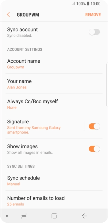 Press the indicator next to 
