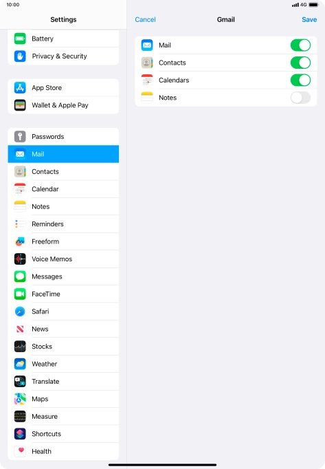 If this screen is displayed, you email account has been recognised and set up automatically. Follow the instructions on the screen to key in more information and finish setting up your tablet.