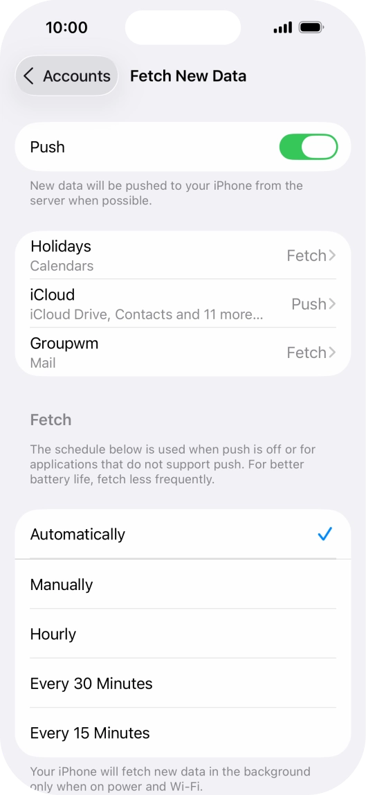 Press the indicator next to 