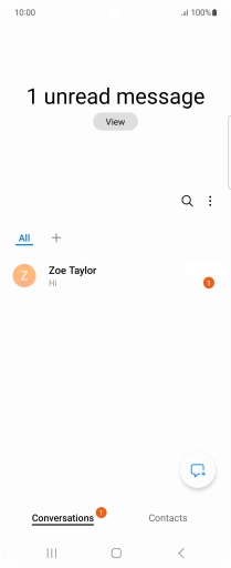 Press the menu icon.