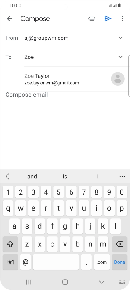 Press the required contact.