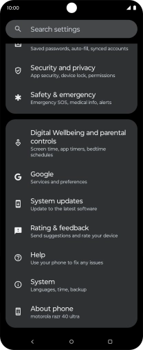 Press System updates.