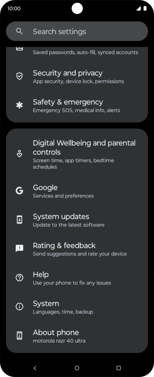 Press System updates.