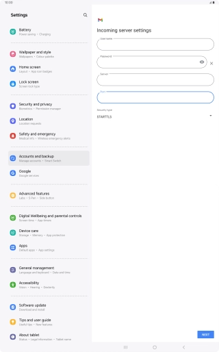 Press the drop down list below 