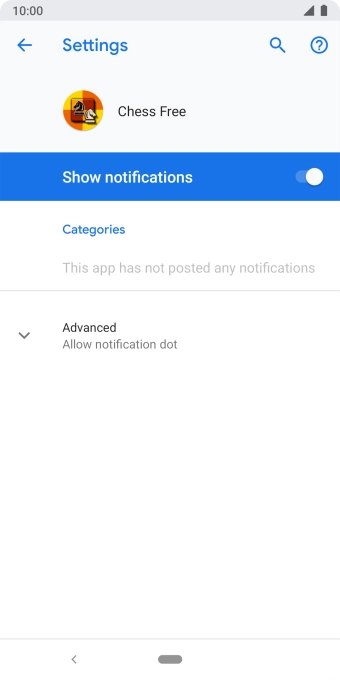 Press the indicator next to 