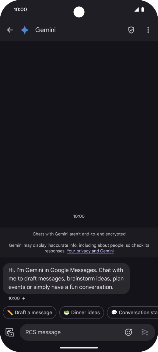 Press the text input field.