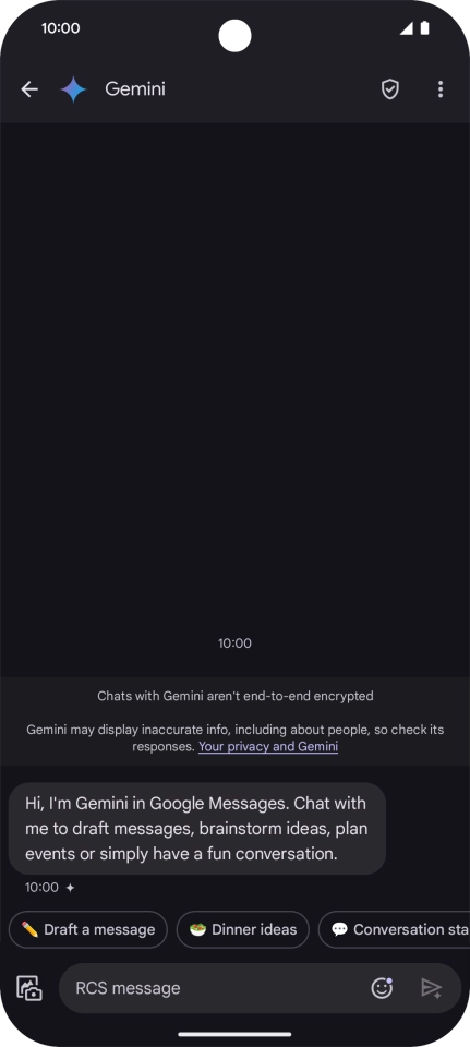 Press the text input field.