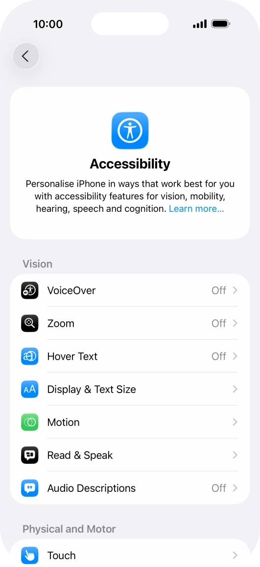 Press the required category below 