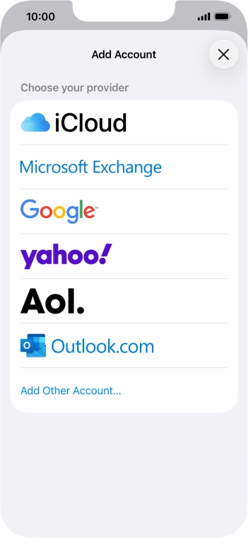 Press Add Other Account....