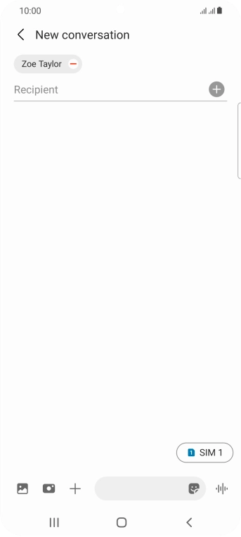 Press the SIM icon to select the required SIM.