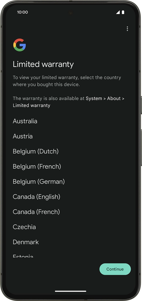 On your phone: Press Continue.