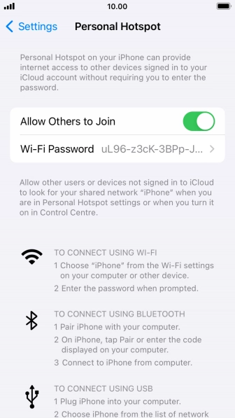 Press the Home key to return to the home screen.