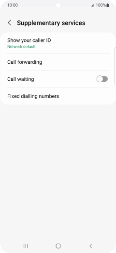 Press Call forwarding.
