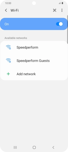 Press the menu icon.