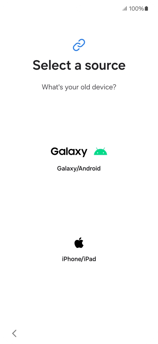 Press the required setting and follow the instructions on the screen to transfer the content from another phone.