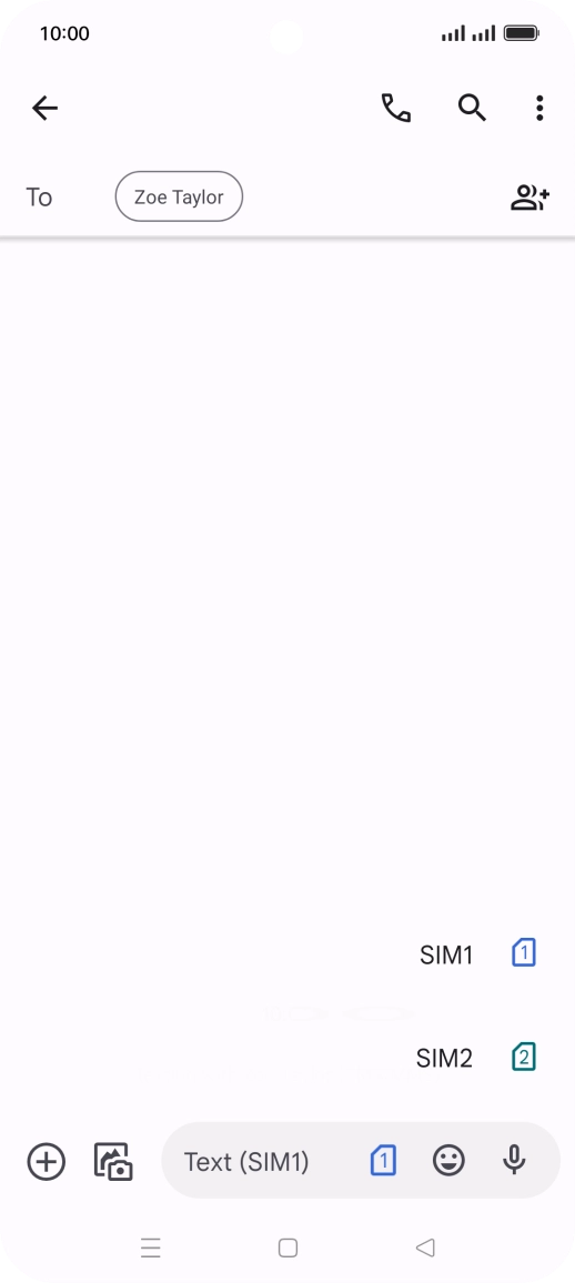 Press the required SIM.