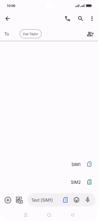 Press the required SIM.